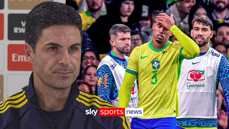 Arteta speaks on Gabriel's injury.