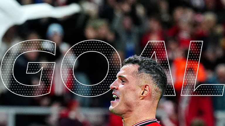 Granit Xhaka scores for Sunderland.