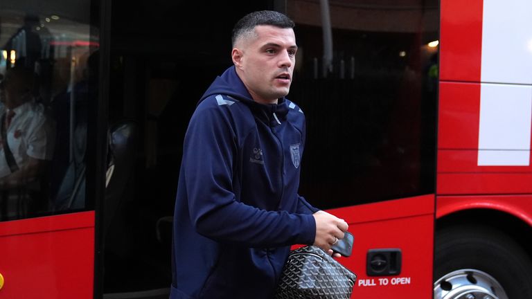 Granit Xhaka was named in Sunderland's Starting Xi against former club Arsenal