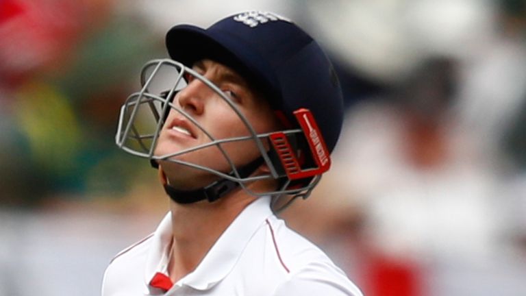 England's Harry Brook reacts as he leaves the field after losing his wicket on day two of the first Ashes cricket Test 