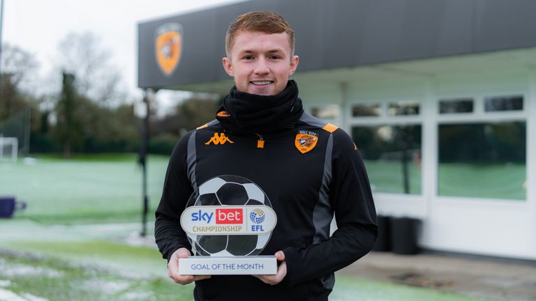 Joe Gelhardt won the Sky Bet Championship Goal of the Month award for October