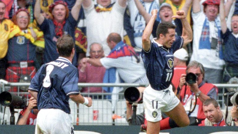 John Collins scored in Scotland's World Cup '98 opener against Brazil