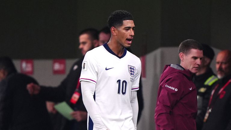 Jude Bellingham came on as a substitute in England's 2-0 win over Albania.