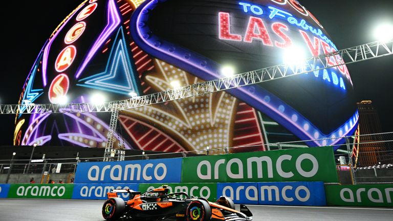 Lando Norris scheduled to pass through the Las Vegas sphere in 2024