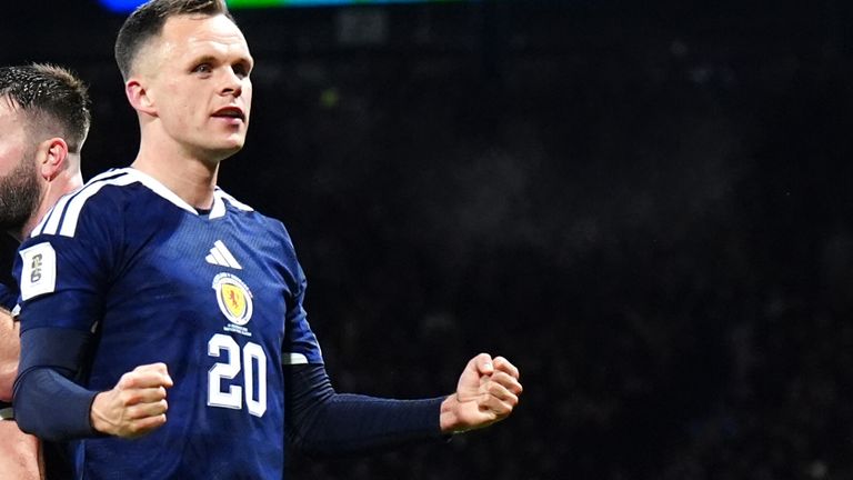 Lawrence Shankland put Scotland 2-1 ahead in the closing stages vs Denmark