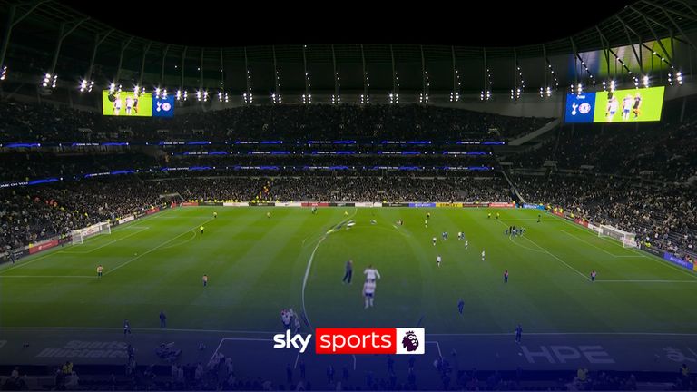 Watch Micky van de Ven and Djed Spence snub Thomas Frank following Tottenham's defeat at home to Chelsea.