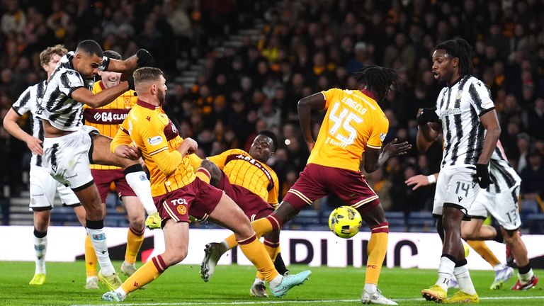 Mikael Mandron controversially gave St Mirren the lead