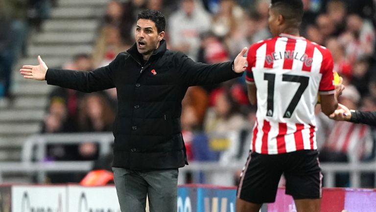 Mikel Arteta believes the difference in stoppage time told the story of the draw against Sunderland