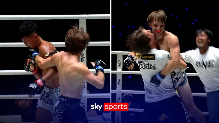 Valerii Strungari delivered a devastating knockout against Sanit Aekmuangnon on his debut at ONE Friday Fights 133.