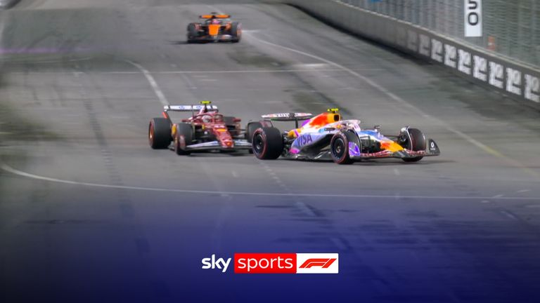 Ferrari's Lewis Hamilton almost hit Racing Bulls' Liam Lawson during final practice in Las Vegas.