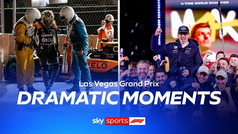 Take a look back at some of the most dramatic moments that happened at the Las Vegas Grand Prix.