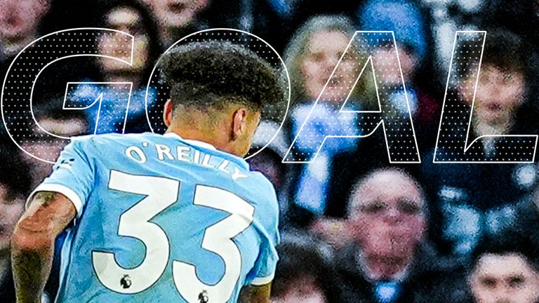 Nico O'Reilly makes it 3-1 to Manchester City at home to Bournemouth