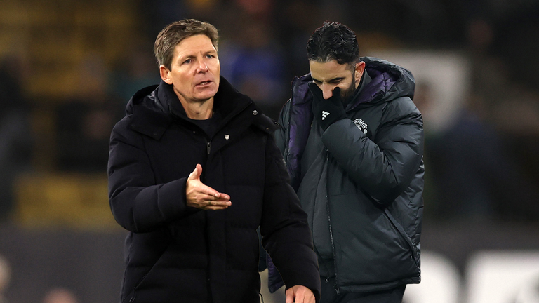 Crystal Palace boss Oliver Glasner has moved to defend Man Utd head coach Ruben Amorim after Monday's defeat to Everton