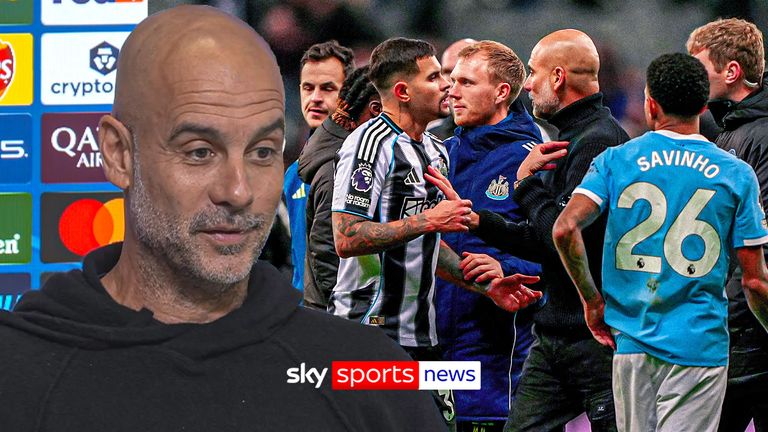 Pep Guardiola speaks on the full-time dispute between Man City and Newcastle.