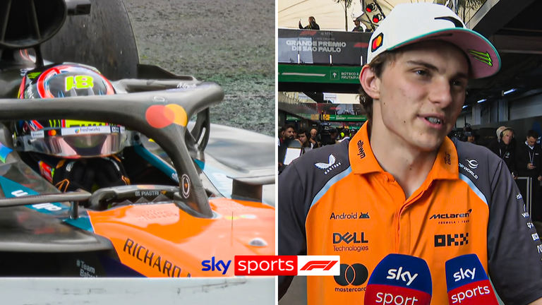 Piastri reacts to Brazil Sprint Race.