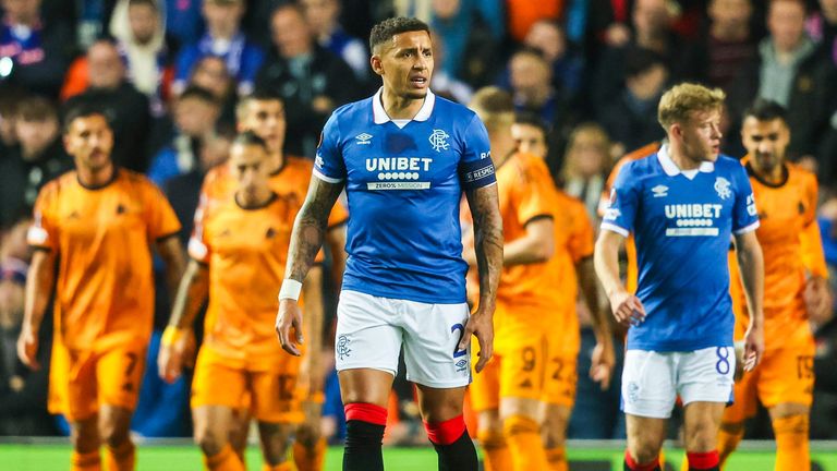 Rangers are bottom of the Europa League with zero points
