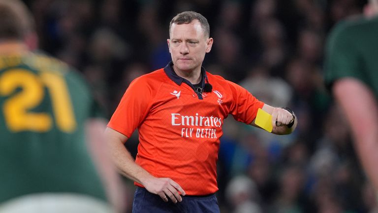 Referee Matt Carley showed Ireland five cards throughout the contest: one 20-minute red card and four sin-bins