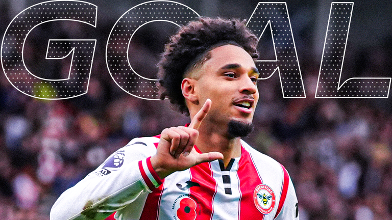 Schade scores for Brentford against Newcastle