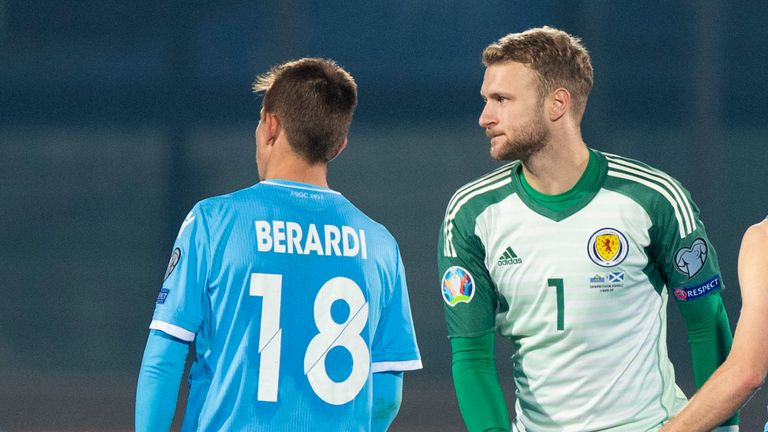 Scott Bain won his last Scotland cap against San Marino in March 2019