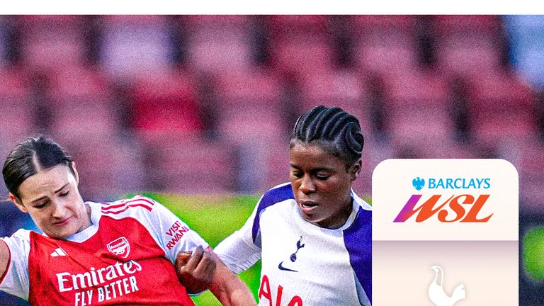 Highlights from the WSL match between Spurs and Arsenal.