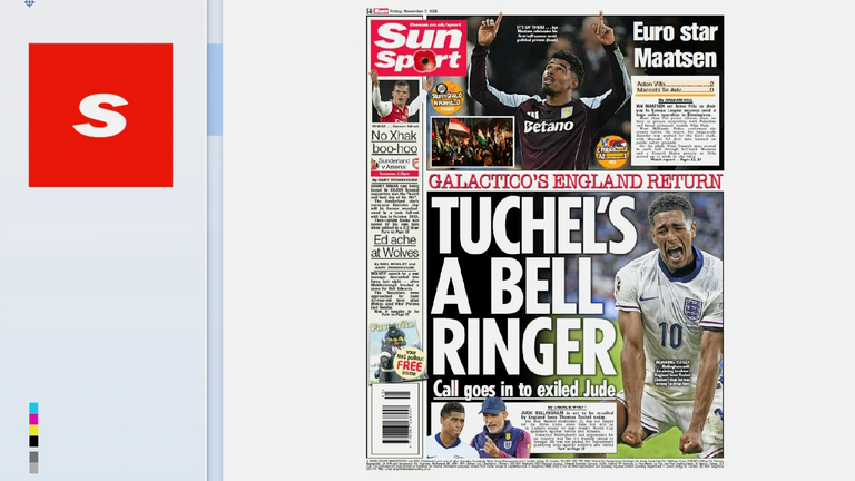 The back page of Friday's The Sun