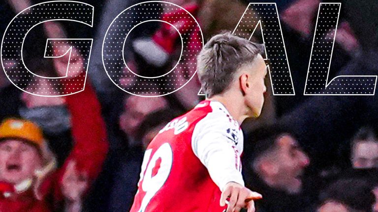 Arsenal's Trossard scores against Spurs