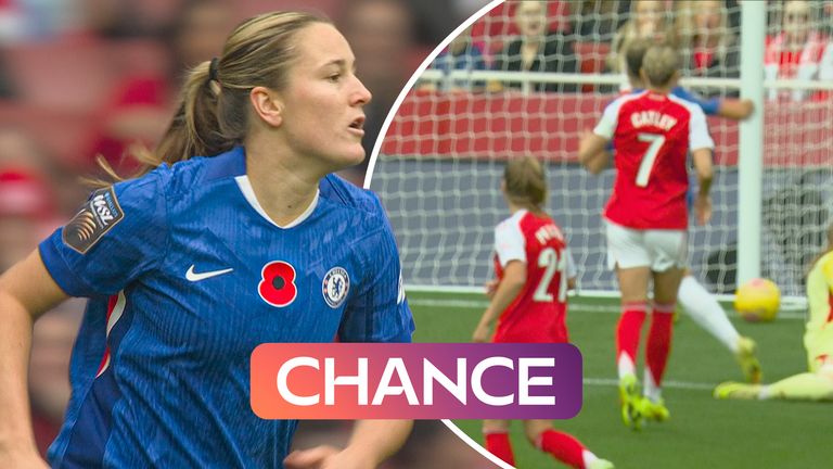 Chelsea hit the post against Arsenal