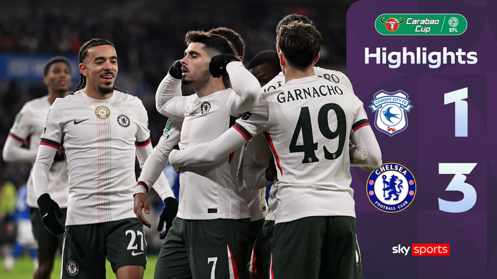 Cardiff City  1-3 Chelsea | Carabao Cup highlights
