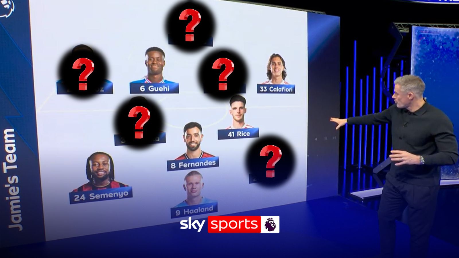 Jamie Carragher apologises to Chelsea fans as he names his team of the season so far