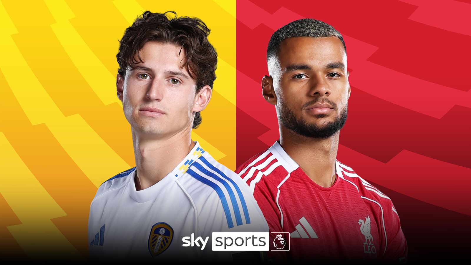 Leeds United vs Liverpool 중계 안내 그래픽