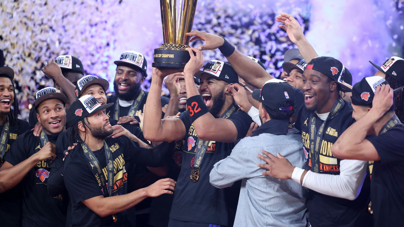 NBA Cup: New York Knicks win first title in 52 years to deny Victor Wembanyama and the San Antonio Spurs in Las Vegas
