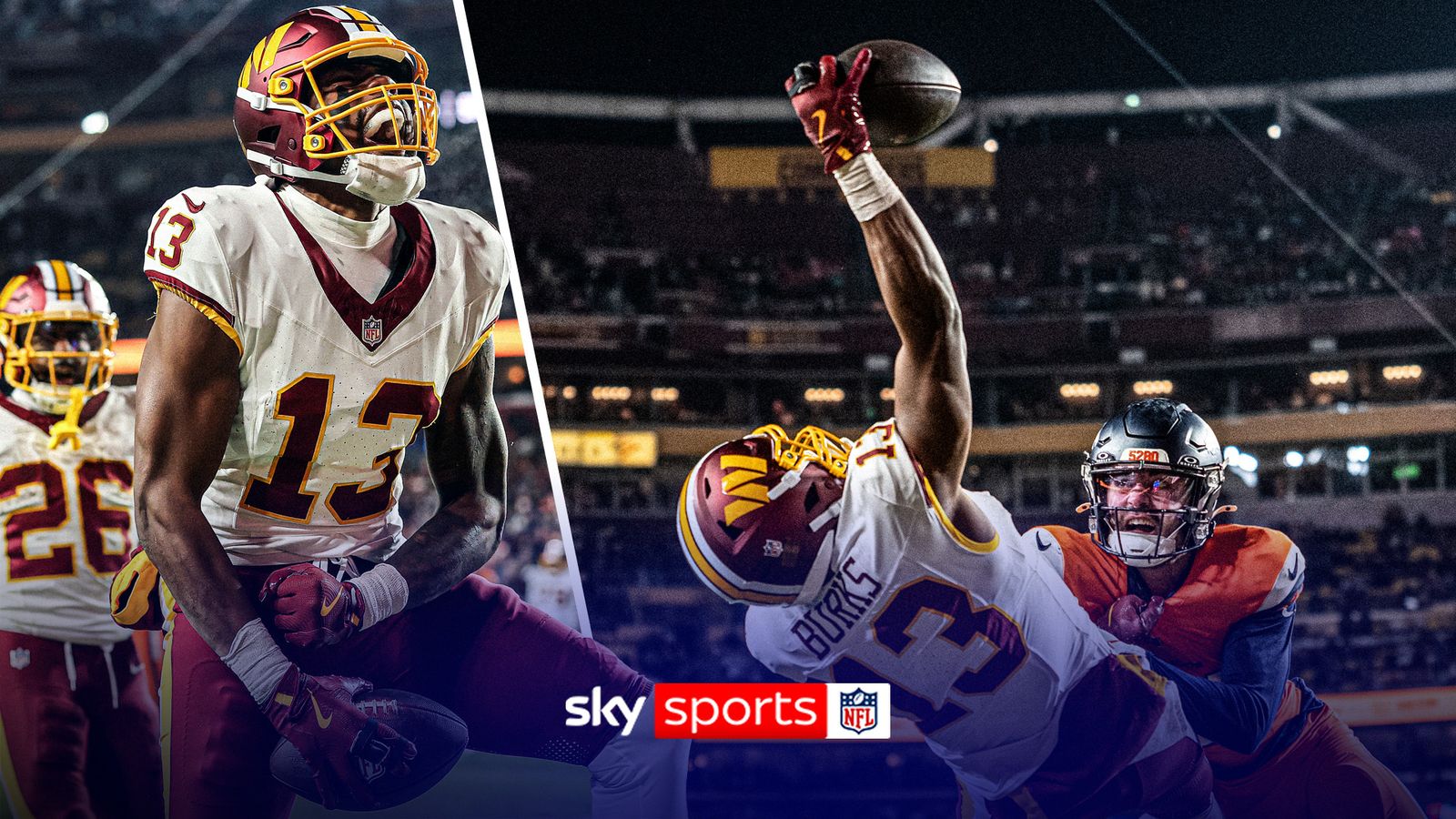 Washington Commanders' Treylon Burks produces one-handed catch against Denver Broncos