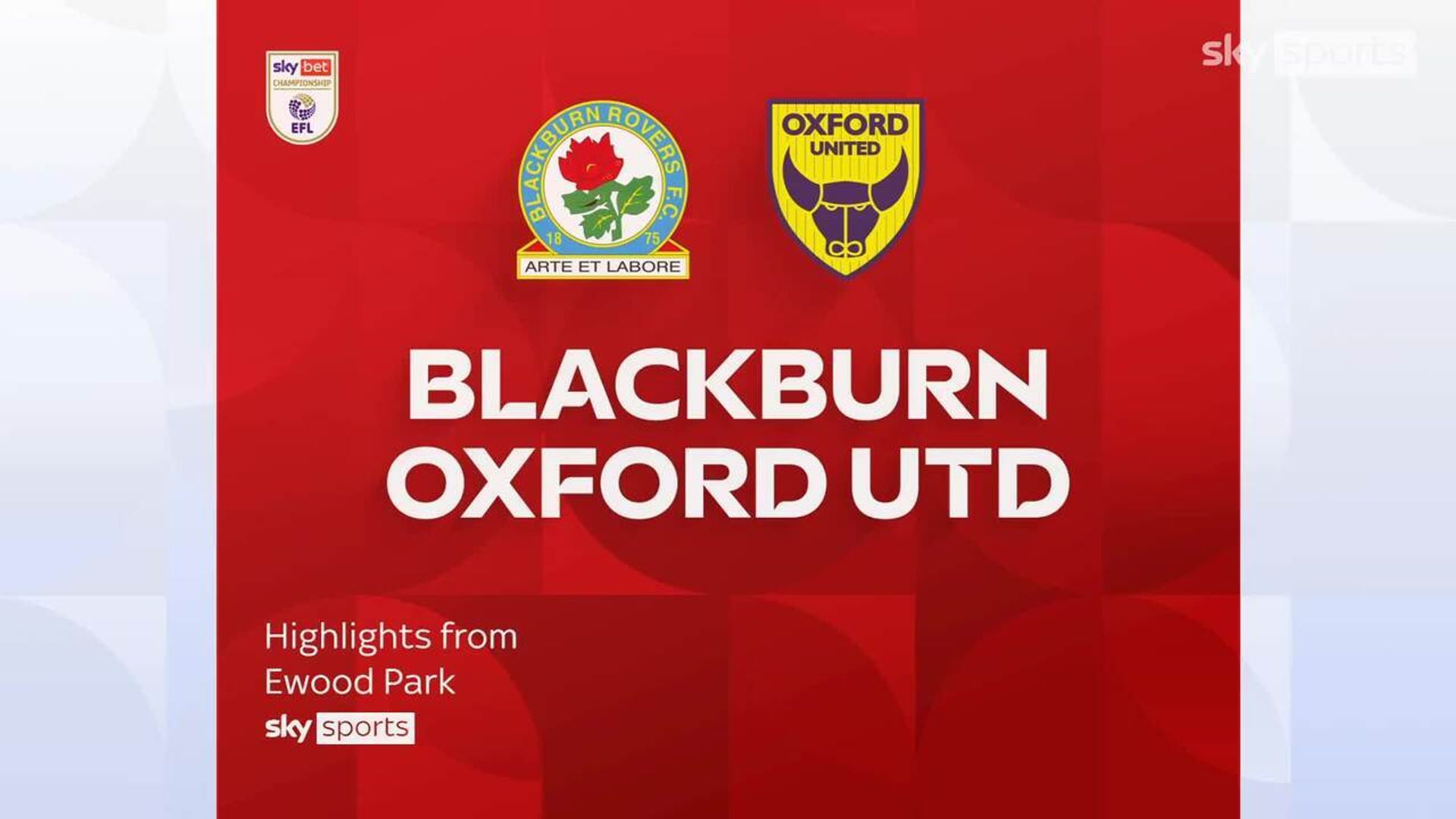 Blackburn 1-1 Oxford