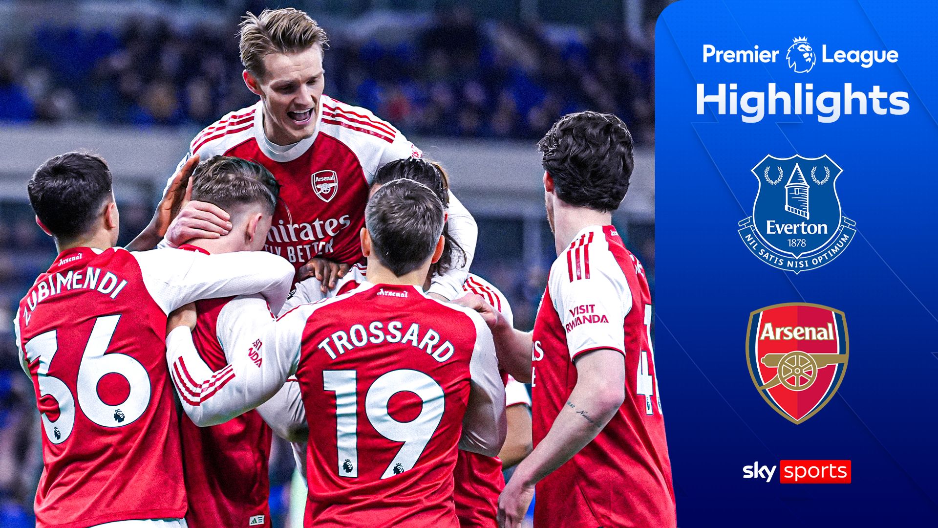 Arsenal go top for Christmas with win at Everton