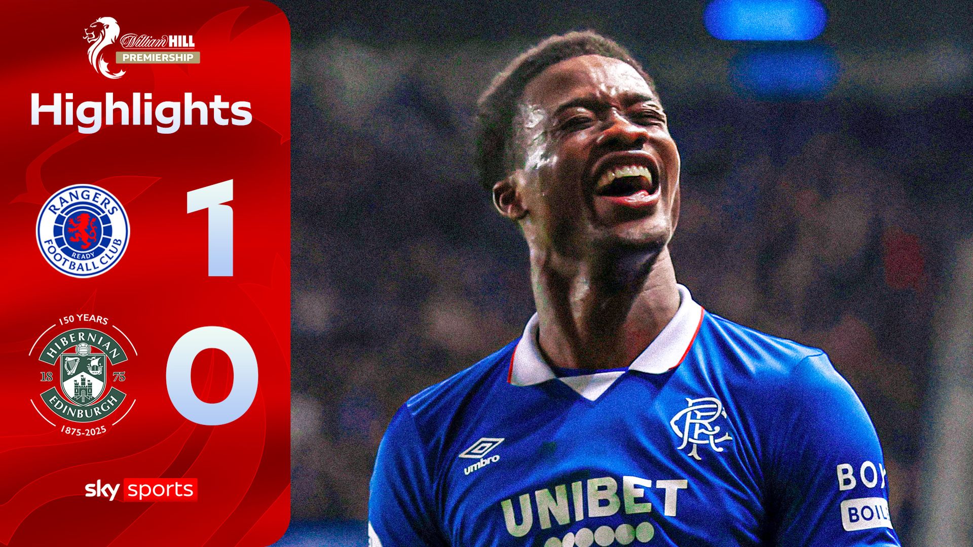 Highlights: Rangers 1-0 Hibernian