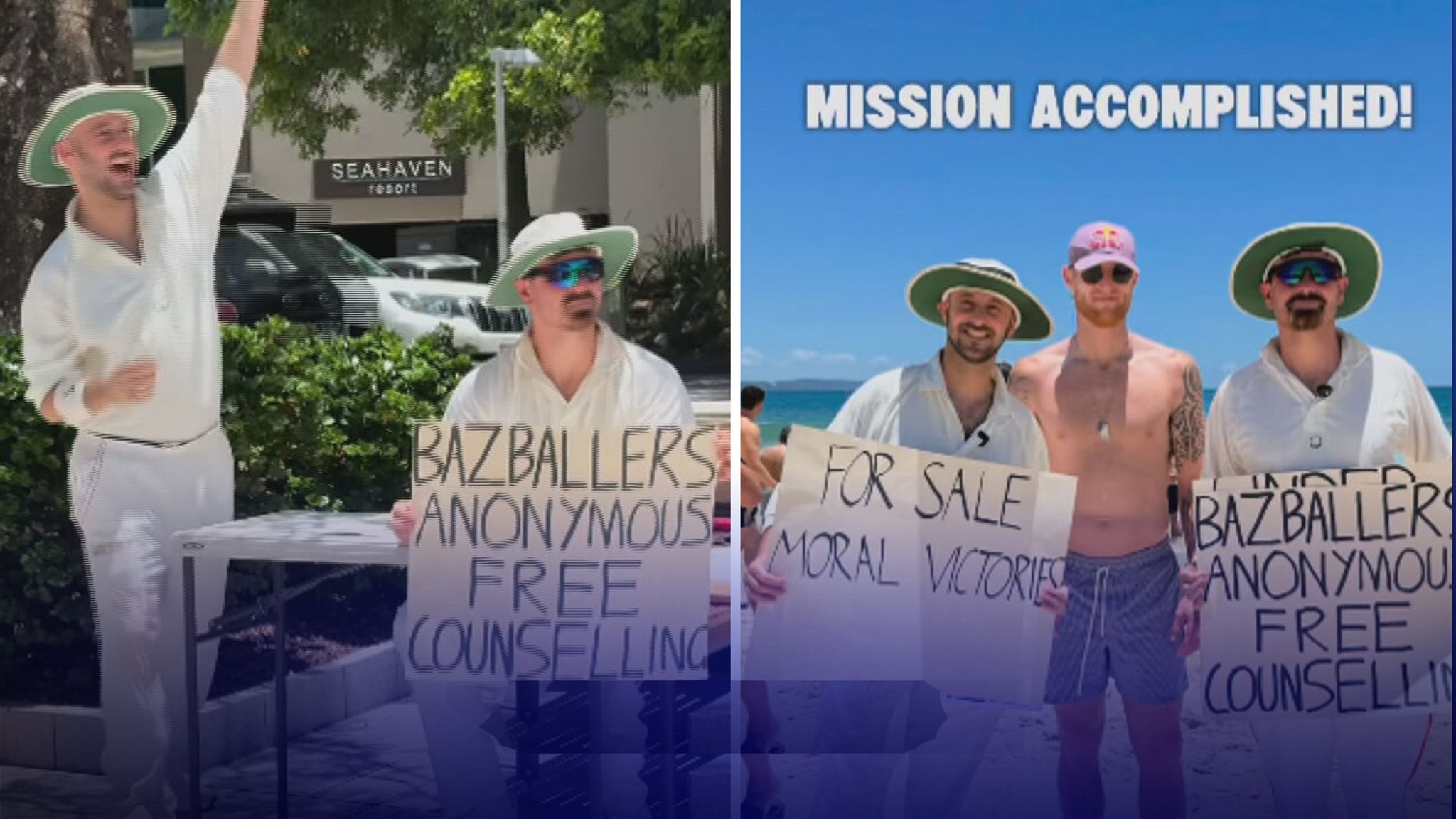 skysports.com - The Ashes: Aussie radio station troll England team on the beach!