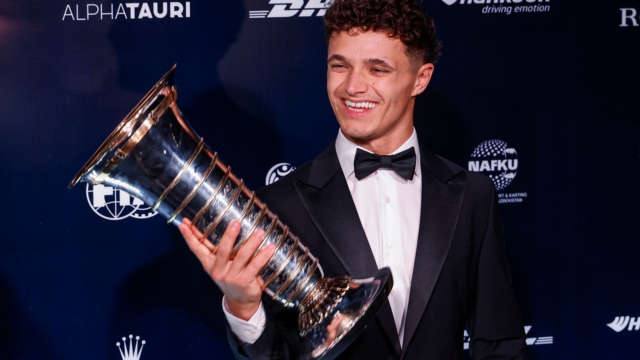 Lando Norris celebrates winning the 2025 Formula 1 World Championship