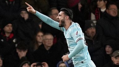 Burnley's Armando Broja celebrates scoring a late equaliser at Bournemouth