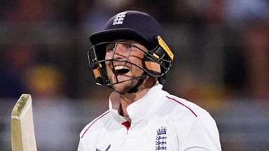 Joe Root celebrates scoring his first Test hundred in Australia on day one of the second Ashes Test at The Gabba