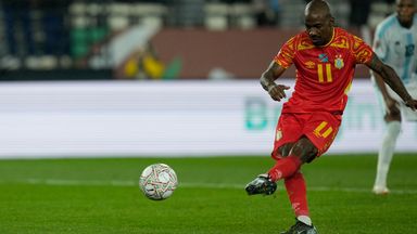 DR Congo's Gael Kakuta scores his side's second goal from the penalty spot during the Africa Cup of Nations group D soccer match between Botswana and DR Congo in Rabat, Morocco, Tuesday, Dec. 30, 2025. (AP Photo/Mosa'ab Elshamy)