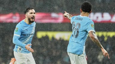 Rayan Cherki scored a wonderful opener as Man City progressed to the Carabao Cup last four