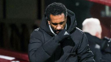 MOTHERWELL, SCOTLAND - DECEMBER 30: Celtic manager Wilfried Nancy looks dejected during a William Hill Premiership match between Motherwell and Celtic at Fir Park, on December 30, 2025, in Motherwell, Scotland. (Photo by Craig Williamson / SNS Group)