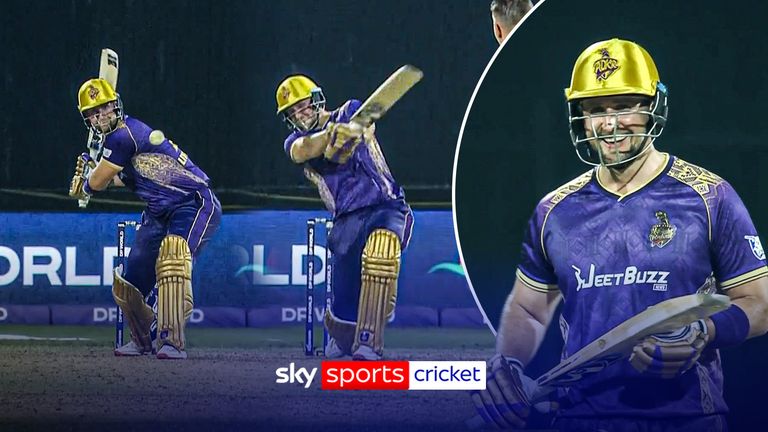 Watch as Liam Livingstone smashes a huge 30 runs of the final over, which included five sixes for the Abu Dhabi Knight Riders