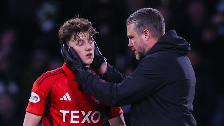 Jimmy Sellin (right) and Dylan Lobban (left) were sent off against Celtic.