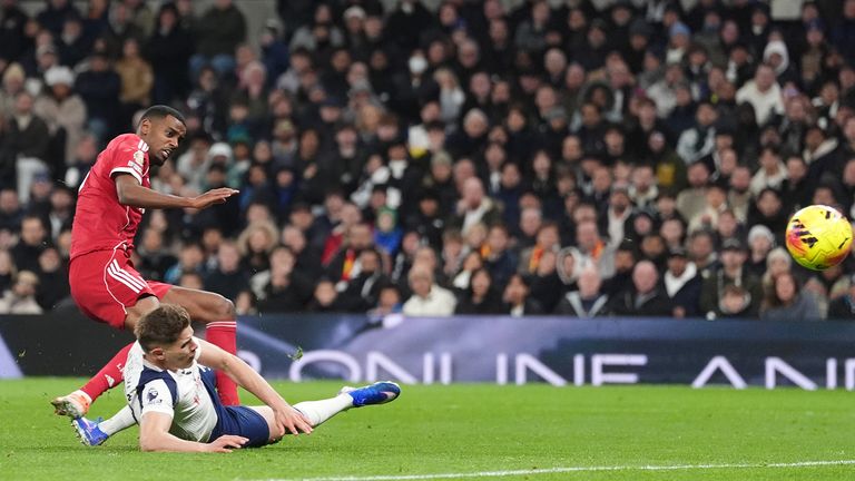 Liverpool's Alexander Isak opens the scoring