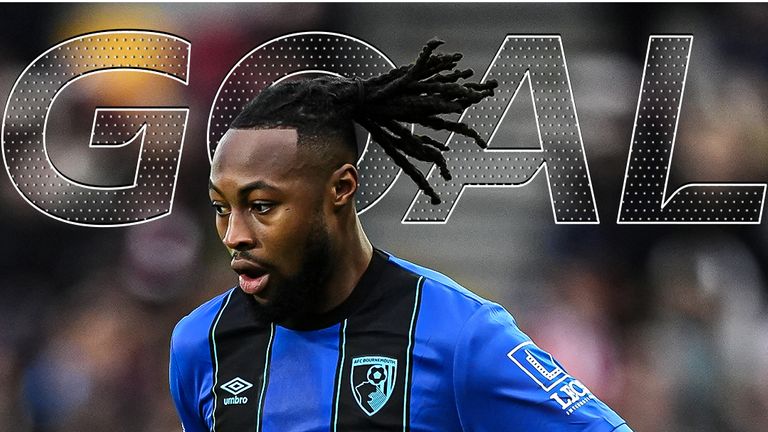 Antoine Semenyo scores against Brentford