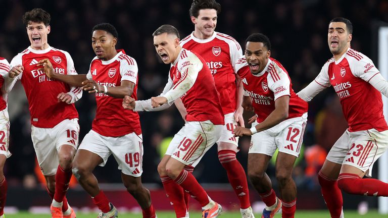 Arsenal held their nerve to beat Crystal Palace 8-7 on penalties in the Carabao Cup quarter-final