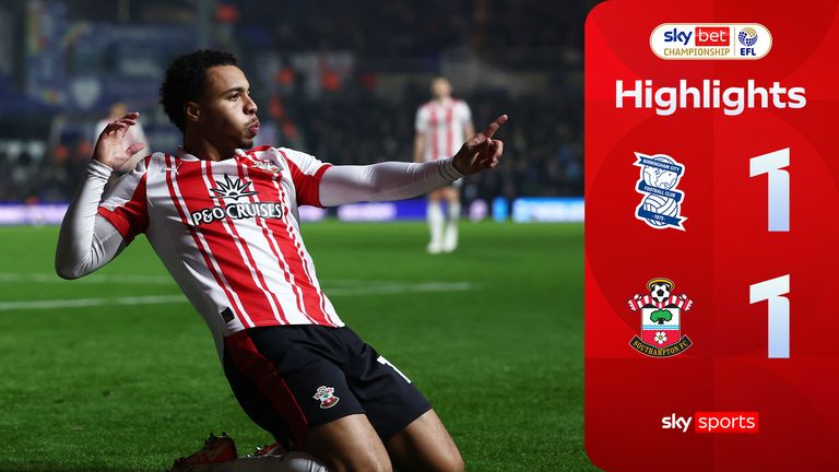 Highlights of the SkyBet Championship match between Birmingham City and Southampton. 