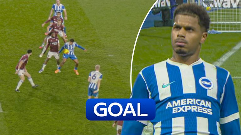 Brighton level vs West Ham.