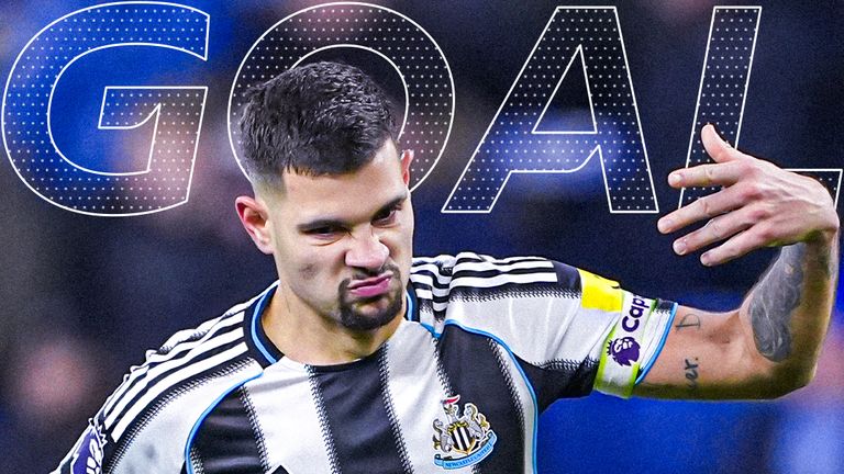 Bruno scores for Newcastle against Burnley